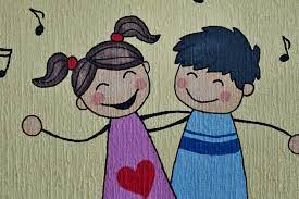 Disegno bimbi sorridenti